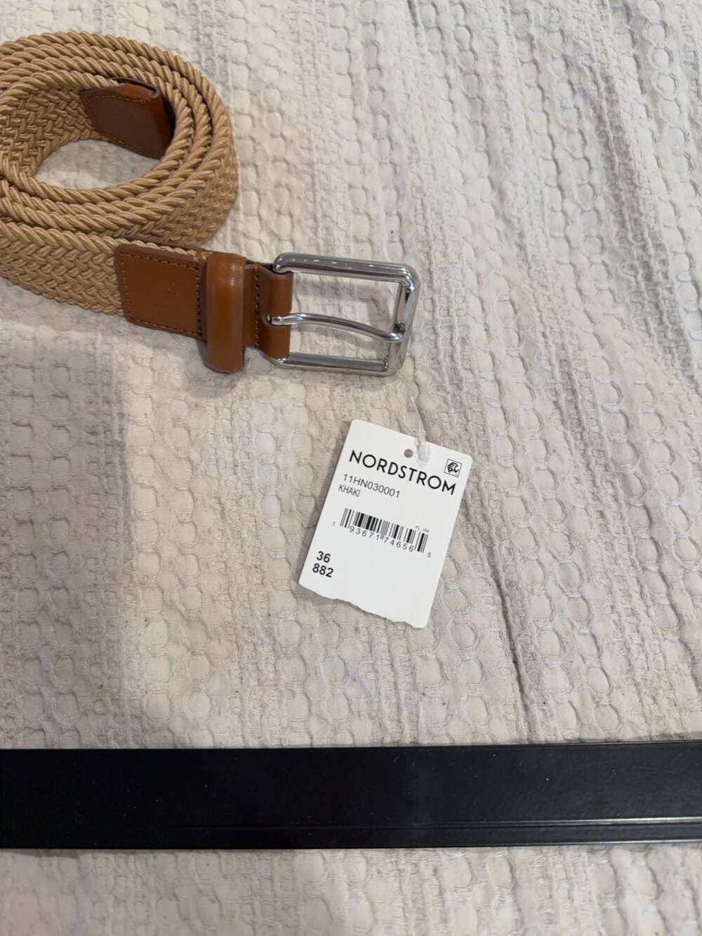 Cole Haan 35mm Tubular Stretch Cord Belt Khaki